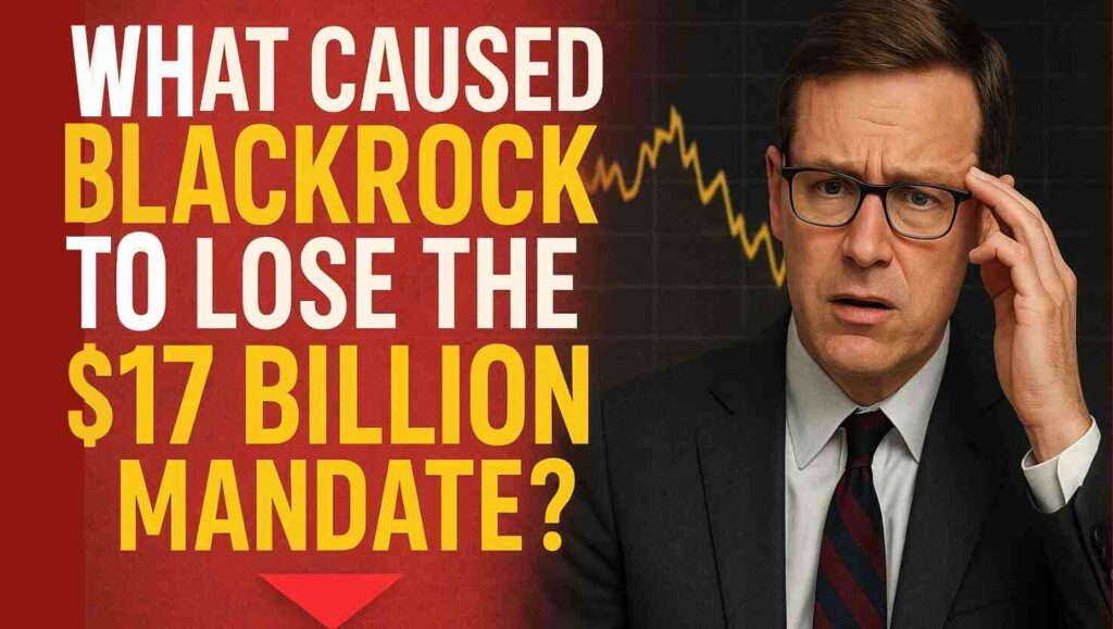 What caused BlackRock to lose the $17 billion mandate?